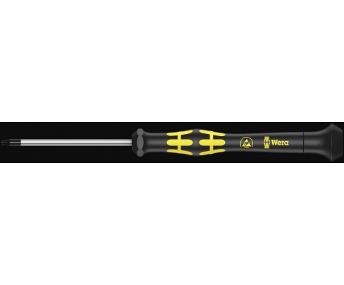 Отвертка TORX BO Wera Kraftform Micro ESD 1567 WE-030125 TX 9 х 60 для винтов с предохранительным штифтом