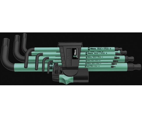 Набор Г-образных ключей метрических Wera 950 SPKL/9 SM N SB BlackLaser WE-073597