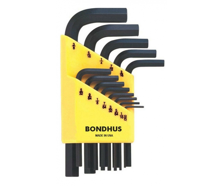 Набор штифтовых ключей HEX Bondhus 12237 дюймовых коротких 13 предметов