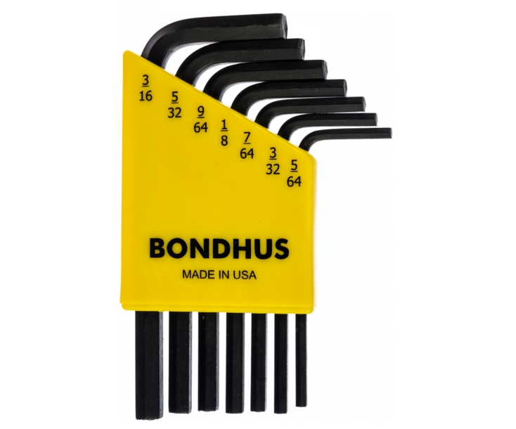 Набор штифтовых ключей HEX Bondhus 12245 дюймовых коротких 7 предметов