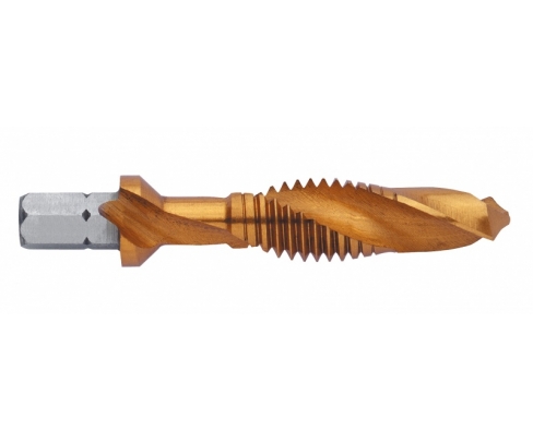 Метчик комбинированный SGE-Bit M5 форма TiN DIN 3126 Exact GQ-05923 хвостовик RotaStop