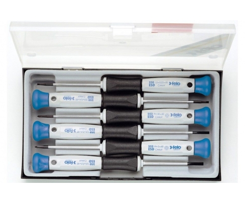 Набор прецизионных ESD отверток Felo Safe 250 SL PH 6 предметов 25096186
