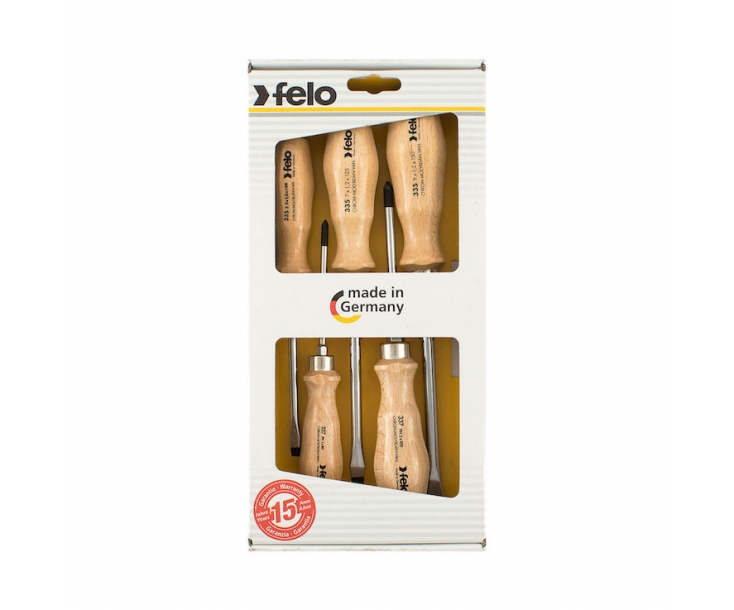 Набор ударных отверток с деревянной рукояткой Felo SL PH 5 предметов 33595198