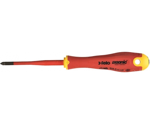 Отвертка крестовая Pozidriv диэлектрическая E-Slim Felo Ergonic серия 415 PZ1x80 41519290