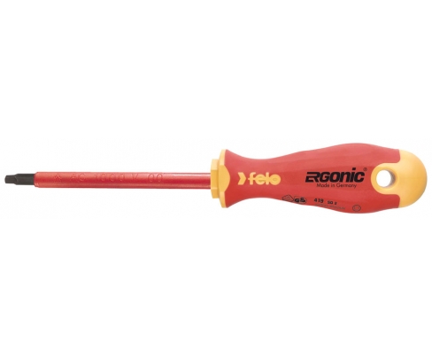 Отвертка Robertson с квадратом диэлектрическая Felo Ergonic серия 400 SQ1x100 41910090