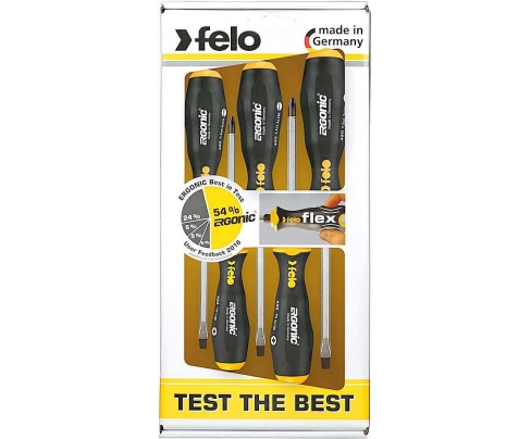 Набор ударных шестигранных отверток Felo Ergonic 450 SL PH 5 предметов 45095248