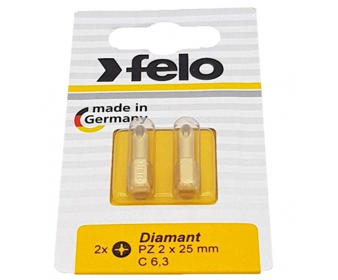 Набор крестовых бит Felo Diamant Pozidriv PZ2 2 предмета 02102286
