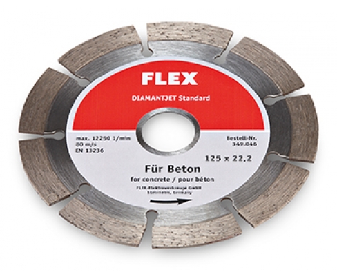 Алмазный отрезной диск 125 x 22,2 мм Flex Diamantjet Standart 349046 по бетону