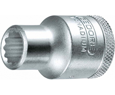 Головка торцовая дюймовая двенадцатигранная 1/2" D 19 19/32AF HEX Nut 19/32" Gedore 6136730