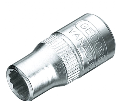 Головка торцовая метрическая двенадцатигранная 1/4" D 20 10 HEX Nut 10 мм Gedore 6226050