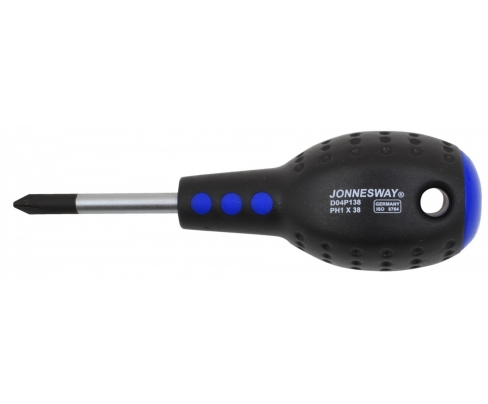 Отвертка крестовая Phillips PH1 x 38 Jonnesway FULL STAR D04P138