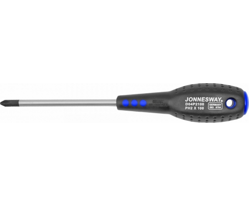 Отвертка крестовая Phillips PH2 x 100 Jonnesway FULL STAR D04P2100