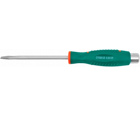 Отвертка шлицевая SL6.5 x 125 ударная с шестигранным жалом Jonnesway D70S6125