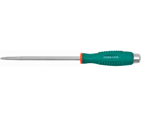 Отвертка шлицевая SL9.5 x 200 ударная с шестигранным жалом Jonnesway D70S9200