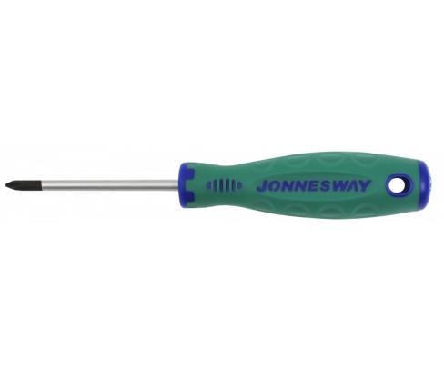 Отвертка крестовая Phillips PH1 x 75 Jonnesway ANTI-SLIP GRIP D71P175