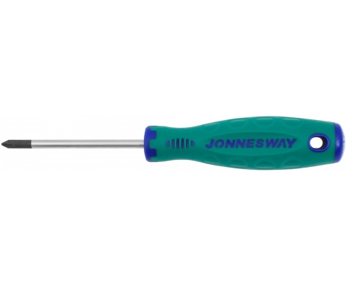 Отвертка крестовая Phillips PH1 x 80 Jonnesway ANTI-SLIP GRIP D71P180