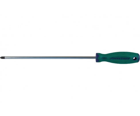 Отвертка крестовая Phillips PH2 x 200 Jonnesway ANTI-SLIP GRIP D71P2200