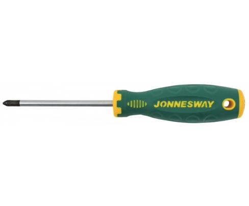 Отвертка крестовая Pozidriv PZ2 x 100 Jonnesway ANTI-SLIP GRIP D71Z2100