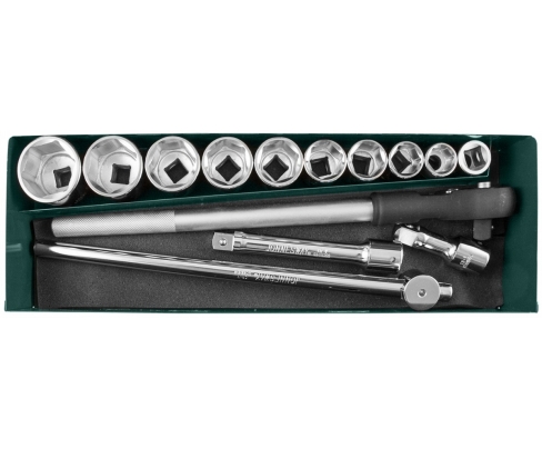 Набор торцевых головок с трещоткой, квадрат 3/4"DR, 22-50 мм Jonnesway S04H6315SA