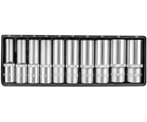 Набор головок торцевых глубоких 1/2"DR 10-24 мм 11 предметов Jonnesway S04HD411S