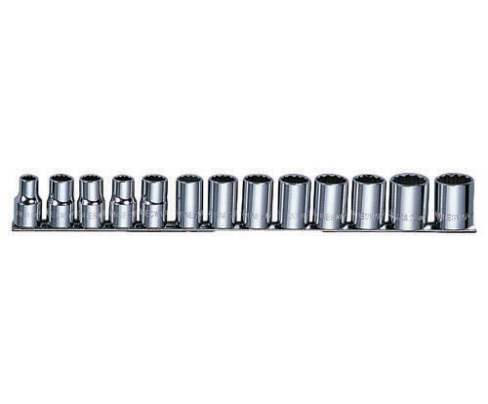 Набор головок торцевых дюймовых 12-гранных MAXI-DRIVE 1/2"DR, 3/8 - 1 1/8", 13 предметов Jonnesway S05H4213S