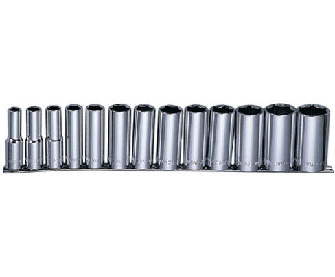 Набор головок торцевых глубоких дюймовых MAXI-DRIVE 1/2"DR, 7/16 - 1 1/4", 13 предметов Jonnesway S05HD4213S