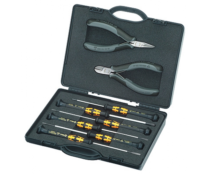 Набор антистатических инструментов для электроники Knipex KN-002018ESD
