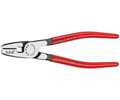 Инструмент для обжима контактных гильз с торцевой установкой Knipex KN-9781180