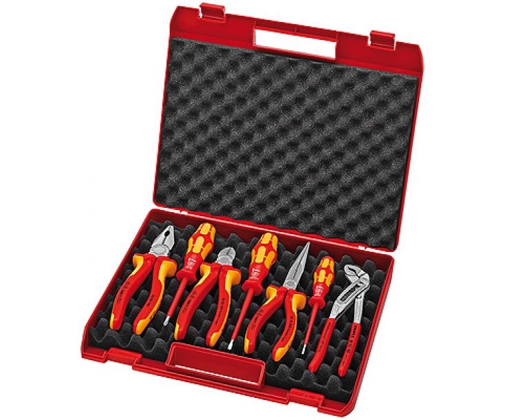 Набор инструмента для электромонтажа в чемодане, 7 предметов Knipex KN-002115