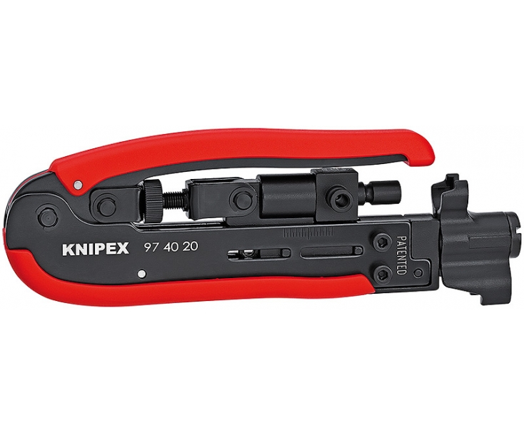Компрессионный инструмент для штекера на коаксиальный кабель Knipex KN-974020SB