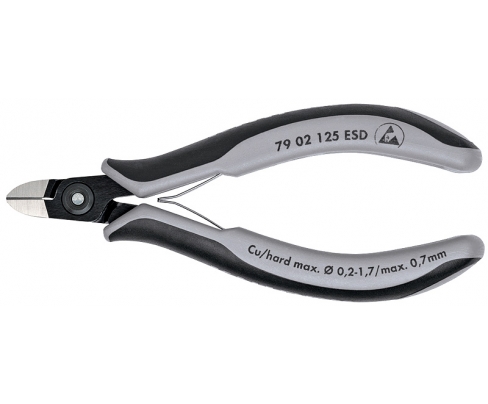 Прецизионные кусачки боковые для электроники антистатические ESD Knipex KN-7902125ESD