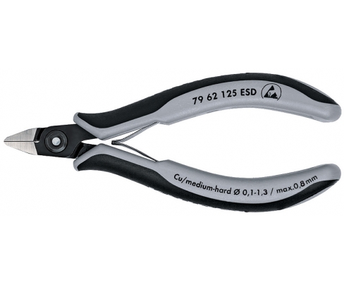 Прецизионные кусачки боковые для электроники антистатические ESD Knipex KN-7962125ESD
