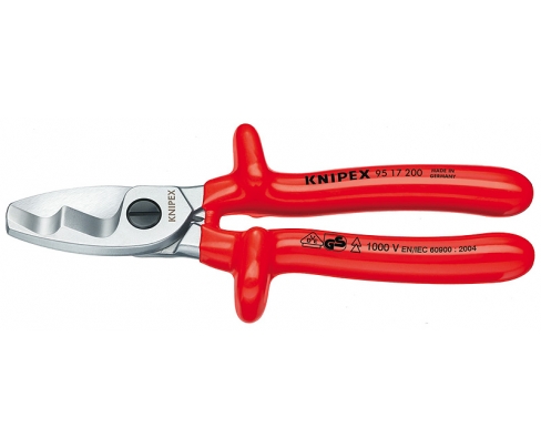 Ножницы для резки кабелей с двойными режущими кромками VDE Knipex KN-9517200