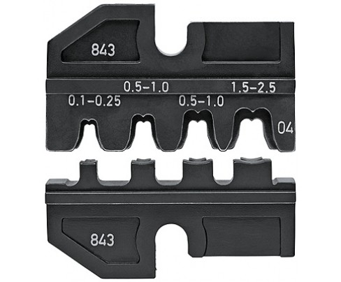 Плашка опрессовочная для неизолированных штекеров 2,8 + 4,8 мм Knipex KN-974904