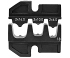 Плашка опрессовочная для сдвоенных контактных гильз Knipex KN-974918