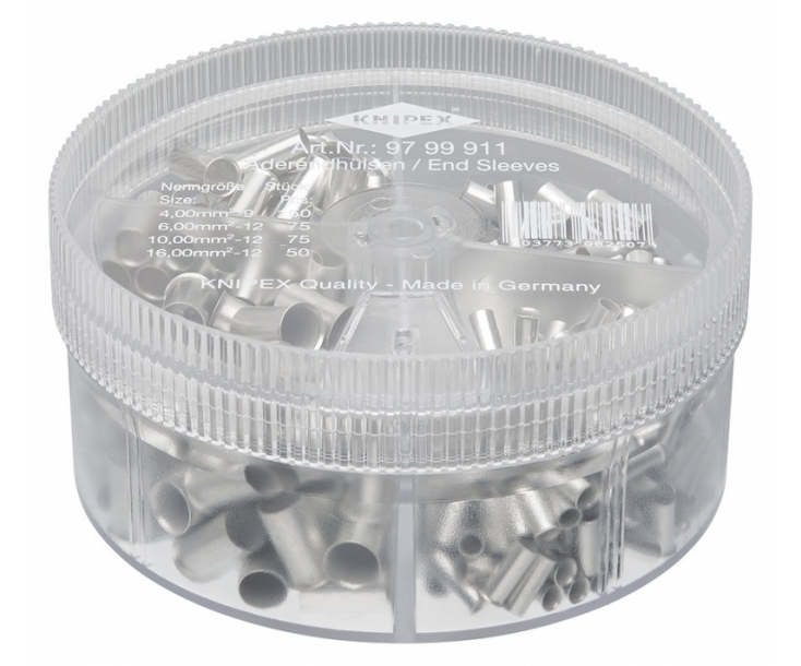 Набор неизолированных контактных гильз 350 шт. в коробке Knipex KN-9799911