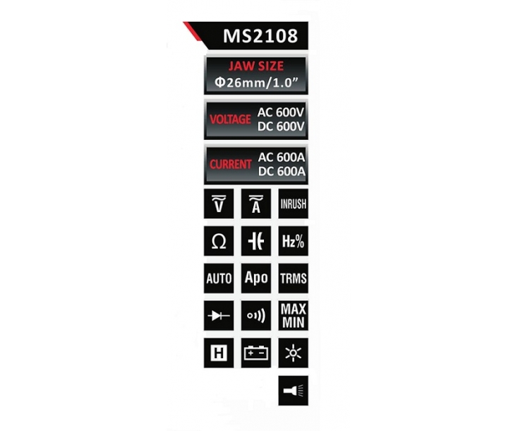 Клещи токоизмерительные Mastech MS2108