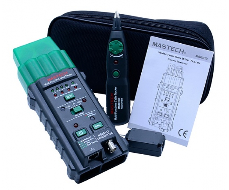 Тестер-трассоискатель кабельный Mastech MS6813 с генератором сигнала