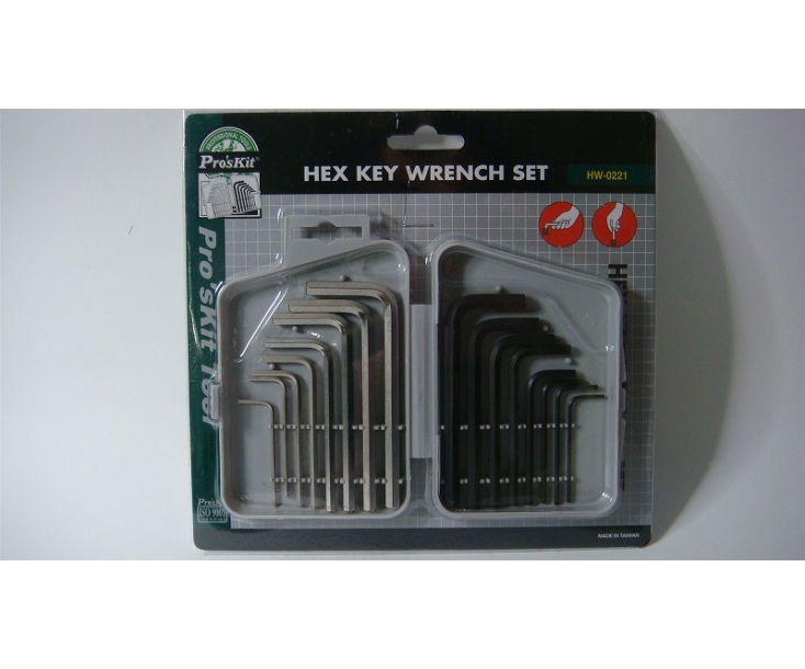 Набор штифтовых ключей HEX ProsKit HW-0221