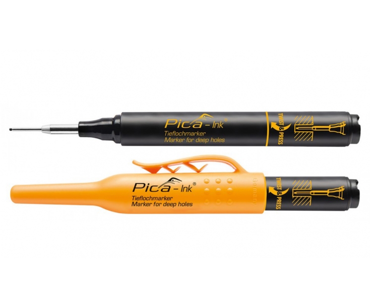 Профессиональный маркер строительный Pica черный 150/46 для глубоких ...