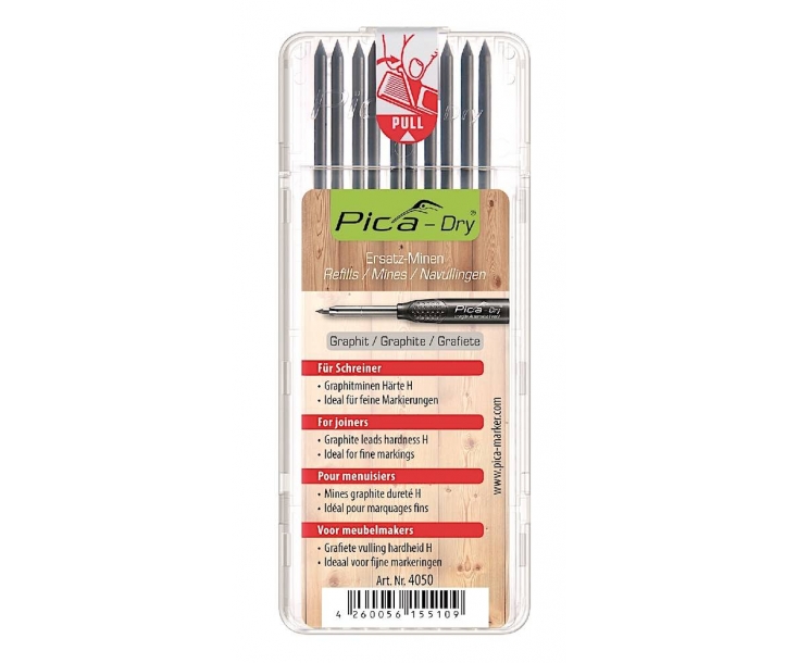 Грифели для карандаша Pica-Dry графитовые Pica 4050 10 пр.