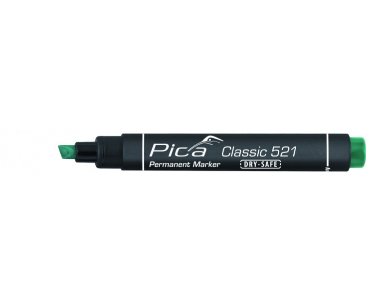 Маркер перманентный зеленый Dry-Safe Pica 521/36