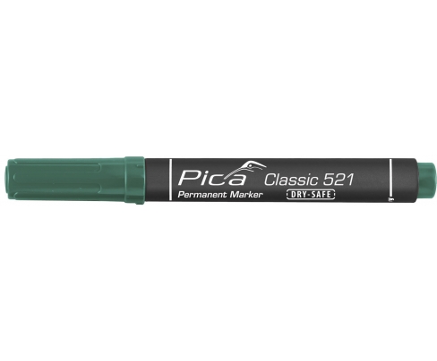 Маркер перманентный зеленый Dry-Safe Pica 521/36