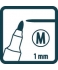 Маркер Classic Medium тонкий черный Pica 534/46 