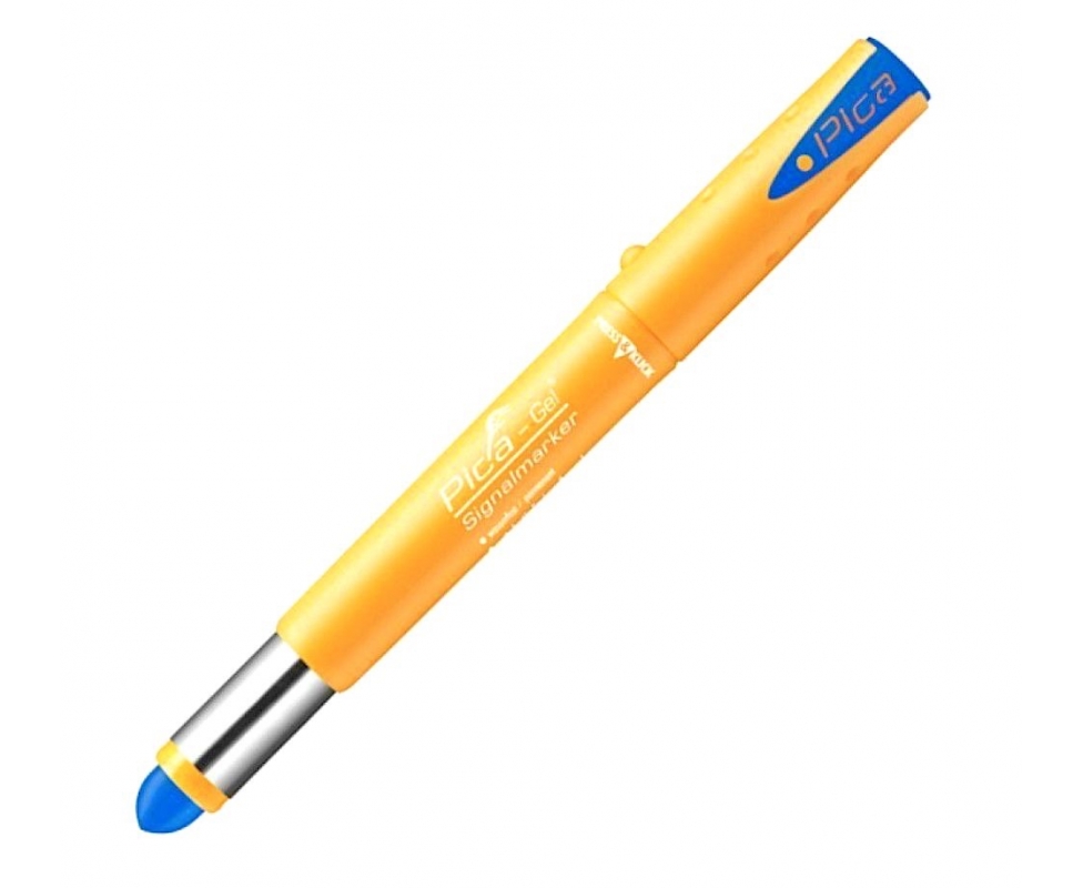 Сигнальный маркер. Маркер толстый. Pica-Marker строительный карандаш Double , синий/красный.
