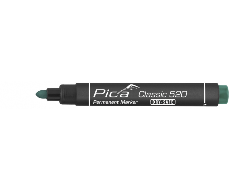 Маркер перманентный зеленый Dry-Safe Pica 520/36