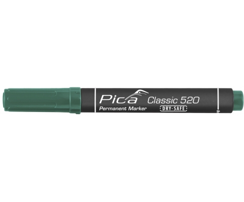 Маркер перманентный зеленый Dry-Safe Pica 520/36