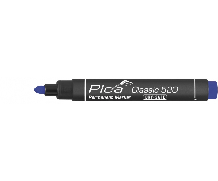 Маркер перманентный синий Dry-Safe Pica 520/41
