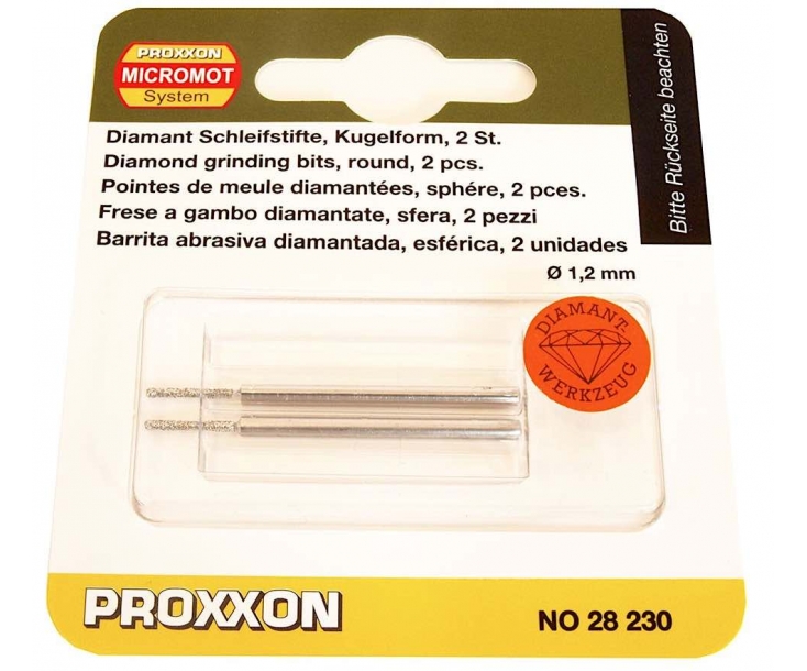 Бор с алмазным напылением (шар 1.2 мм) Proxxon 28230 2 шт.