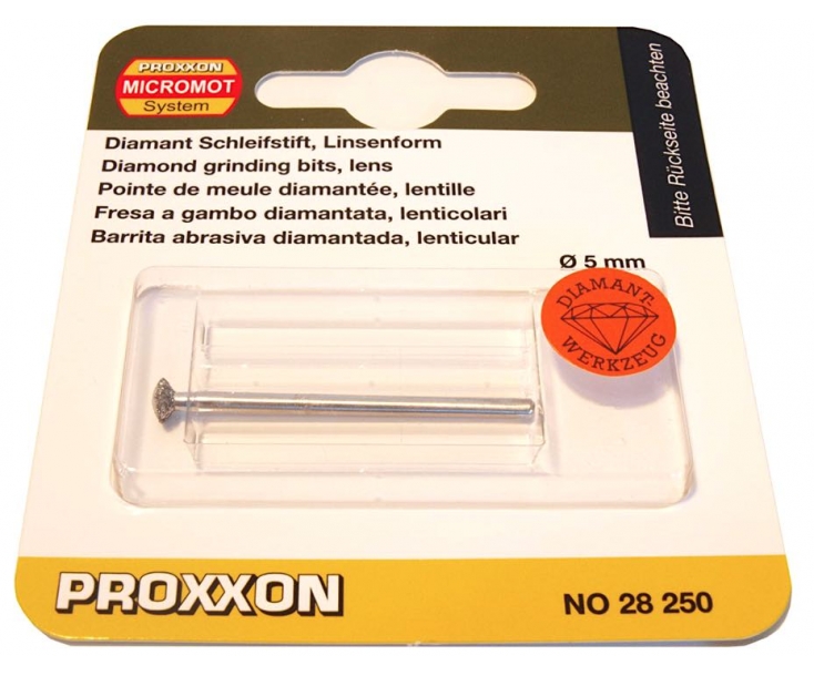 Бор с алмазным напылением (линза 5.0 мм) Proxxon 28250